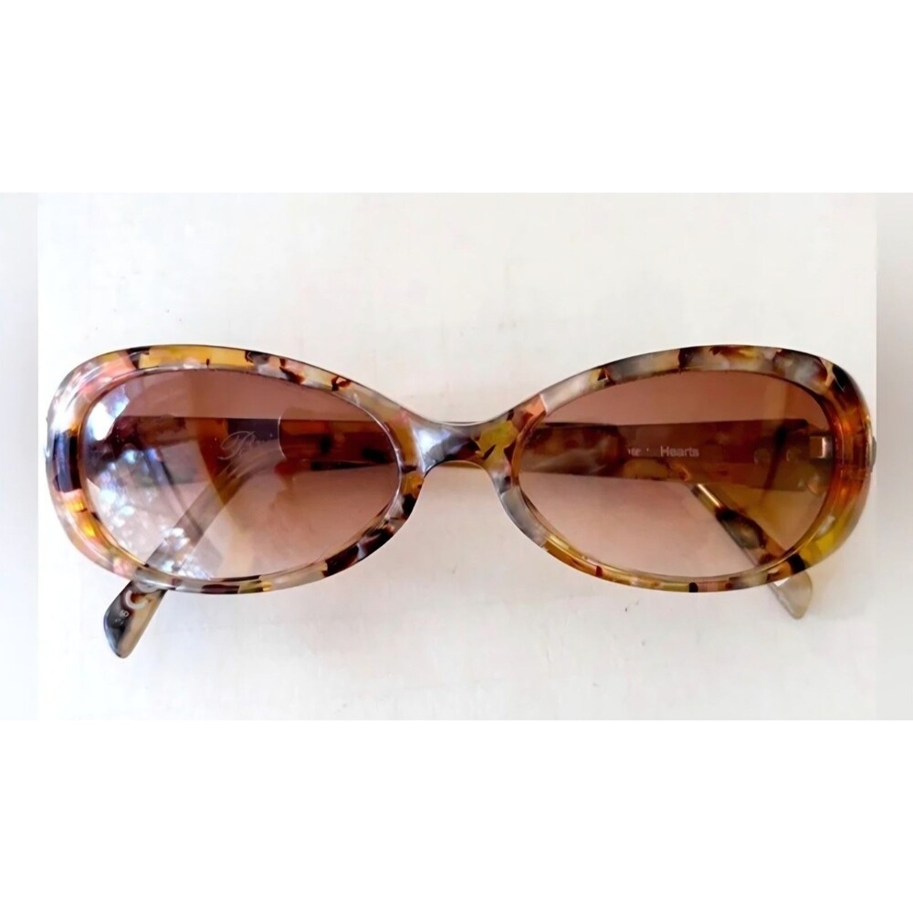 Brighton Enchanted Hearts Sunglasses Tortoise Shell Oval Brown Gradient Women’s - Picture 6 of 8